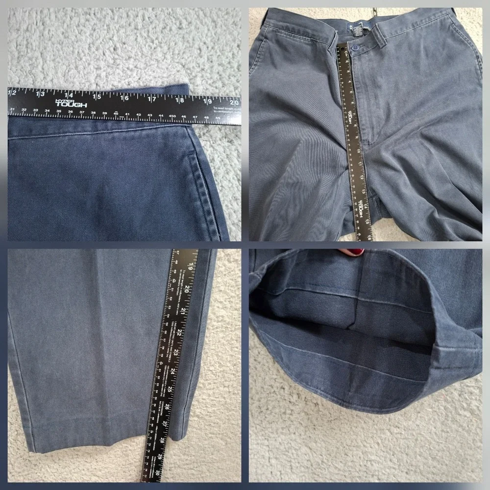 Vintage 90s Polo Ralph Lauren Pants Mens 36x28 Blue Chino Flat Front Straight